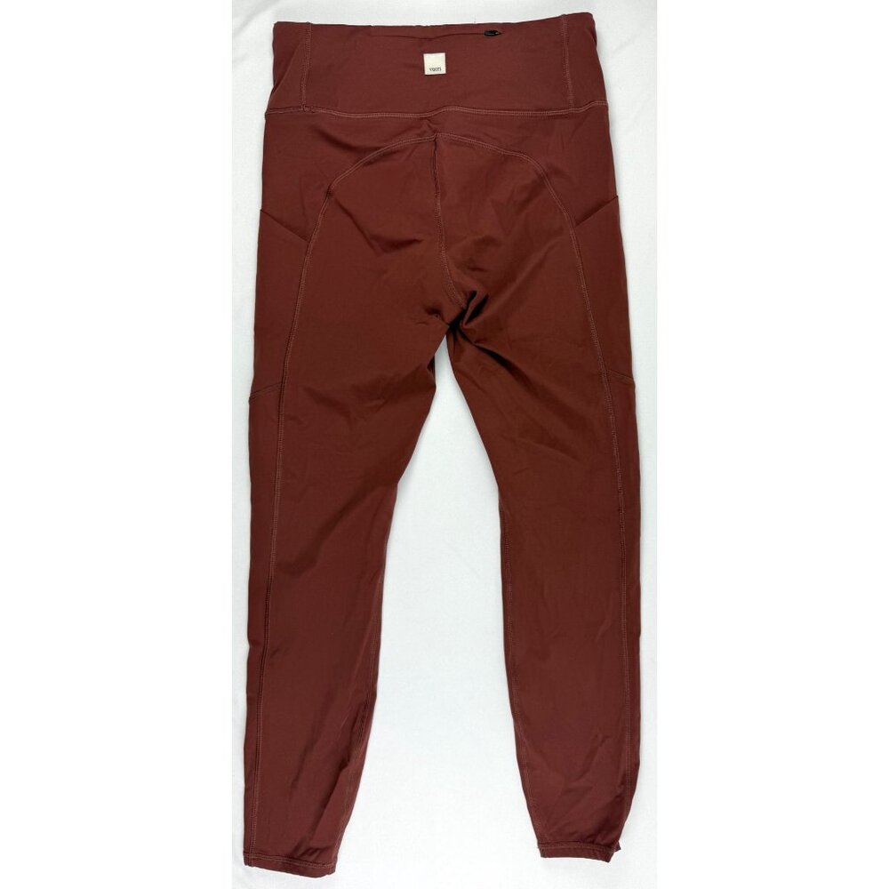 VUORI STRIDE Womens Sz Small Chestnut Stash Pocket Stretch Athletic Leggings - Picture 3 of 8
